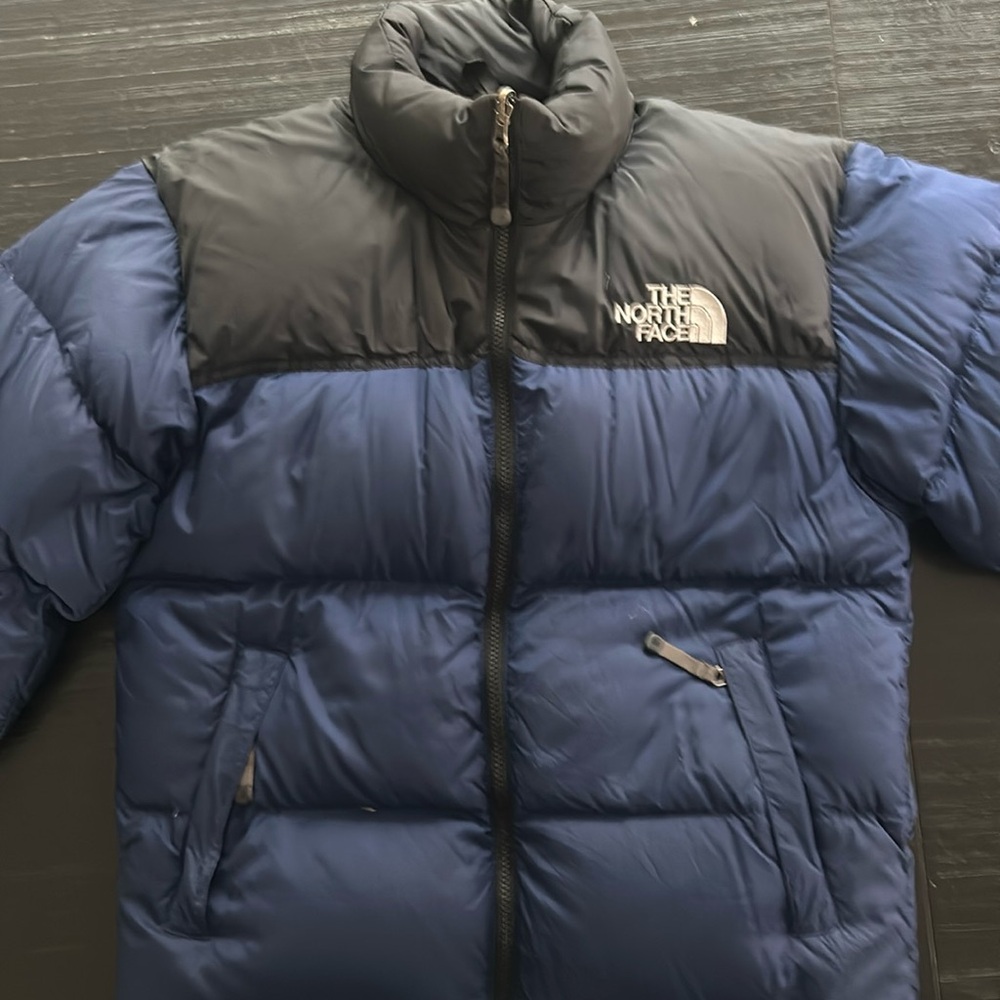 Authentic-The North Face Puffer Jacket - Navy/black Adult S
